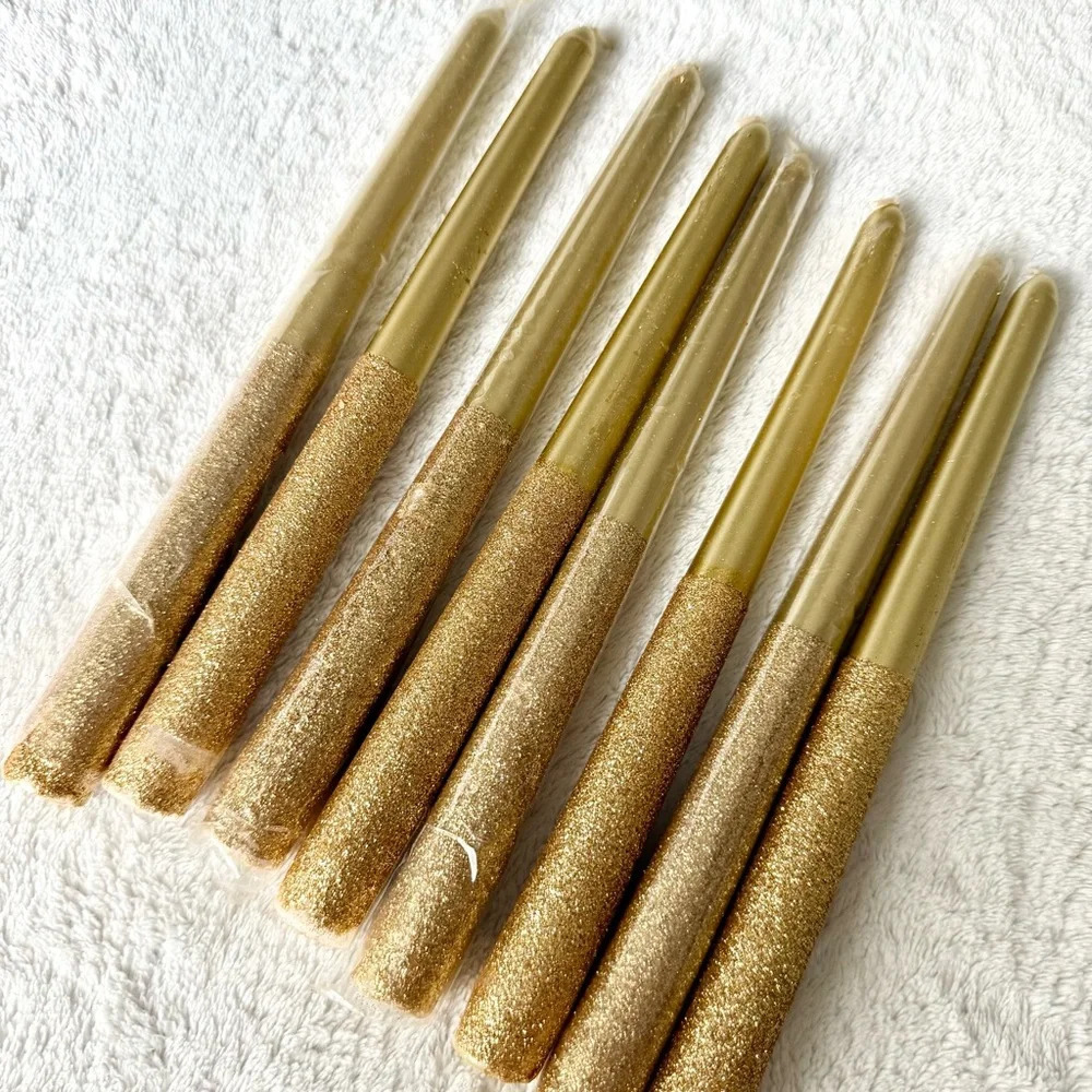 Cynthia Rowley 10in Gold 8pc Candle Set - Picture 6 of 6